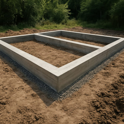 Ленточный фундамент для бани 6×9